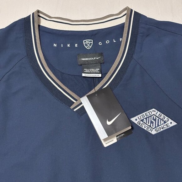 Nike Golf Windbreaker Jacket Navy V-Neck Pullover Men's 2XL Active NWT Pockets - Picture 4 of 13